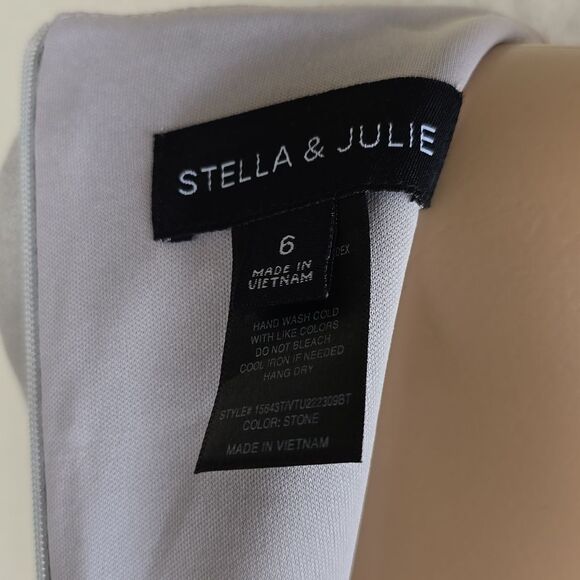 BRAND NEW STELLA &JULE SLEEVELESS ROUND NECK LINE SHEATH DRESS G1 - Picture 10 of 12